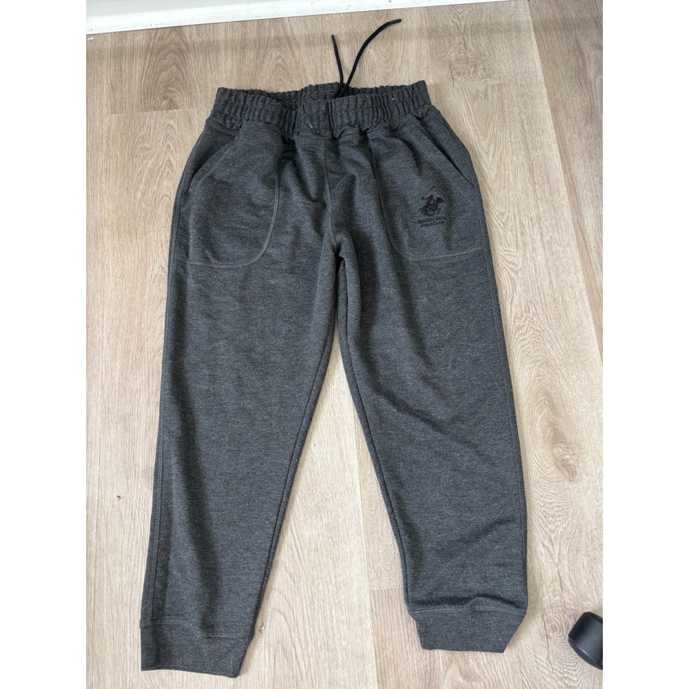Beverly Hills Polo Club Mens Joggers Charcoal Gray Heather Sweatpants Large